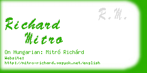 richard mitro business card